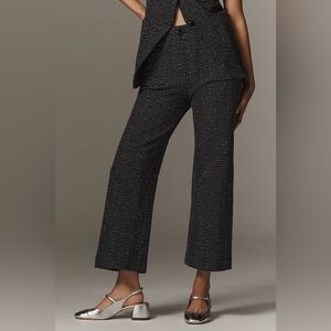 Anthropologie The Colette Cropped Wide Leg Pant Size L NWT